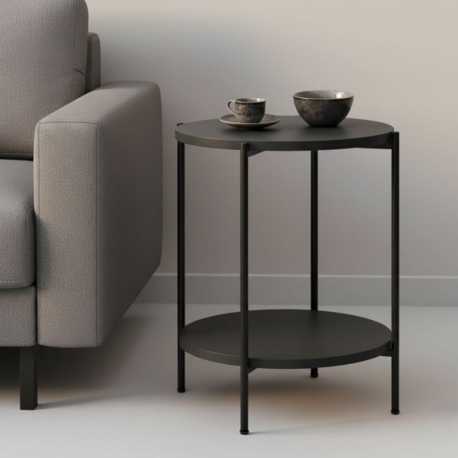 Βοηθητικό τραπεζάκι Argento Megapap μεταλλικό - μελαμίνης χρώμα ανθρακί 43x43x60εκ. Βοηθητικό τραπεζάκι Argento Megapap μεταλλικό - μελαμίνης χρώμα ανθρακί 43x43x60εκ.