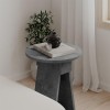 Chen Megapap melamine side table in retro grey color Φ42x50cm.
