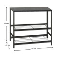Mulligan Megapap metallic - melamine side table  in black - marble effect color 80x40x80cm.