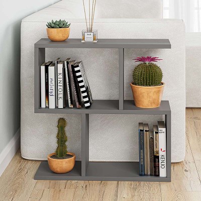 Τραπεζάκι βοηθητικό Homemania Megapap χρώμα ανθρακί 60x20x60εκ.