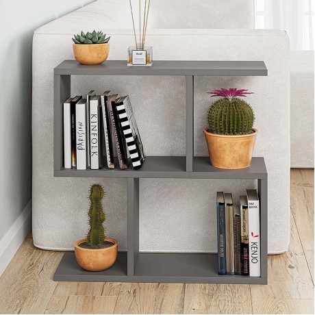 Homemania Megapap melamine side table in anthracite color 60x20x60cm.