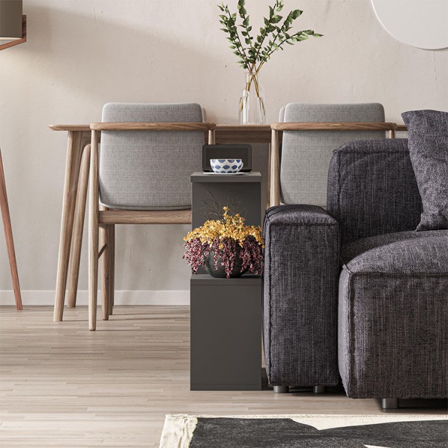 Βοηθητικό τραπεζάκι Homemania Megapap χρώμα ανθρακί 60x20x60εκ. Βοηθητικό τραπεζάκι Homemania Megapap χρώμα ανθρακί 60x20x60εκ.