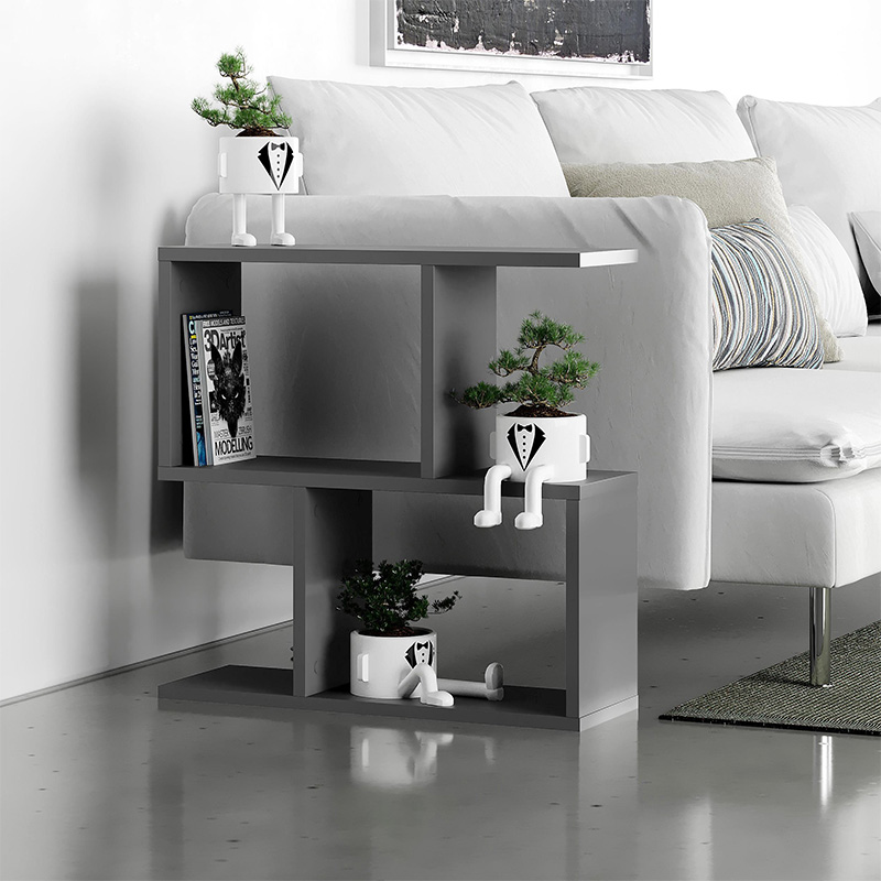 Βοηθητικό τραπεζάκι Homemania Megapap χρώμα ανθρακί 60x20x60εκ.