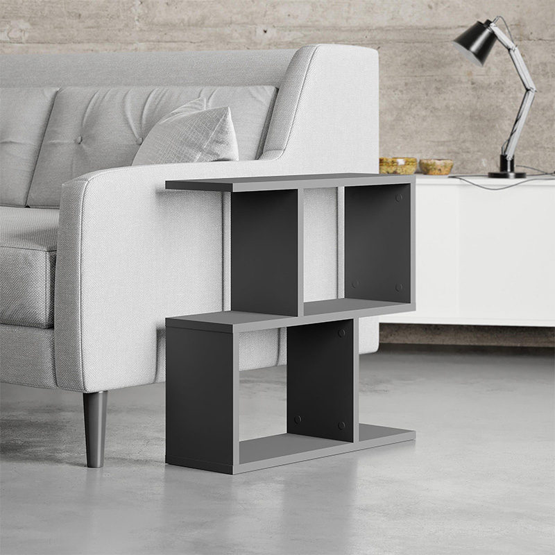 Βοηθητικό τραπεζάκι Homemania Megapap χρώμα ανθρακί 60x20x60εκ.