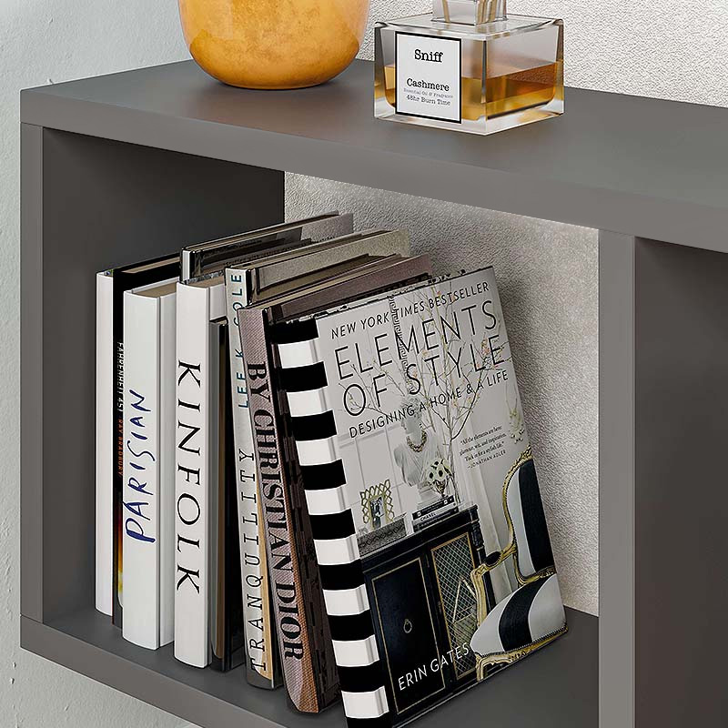 Βοηθητικό τραπεζάκι Homemania Megapap χρώμα ανθρακί 60x20x60εκ.
