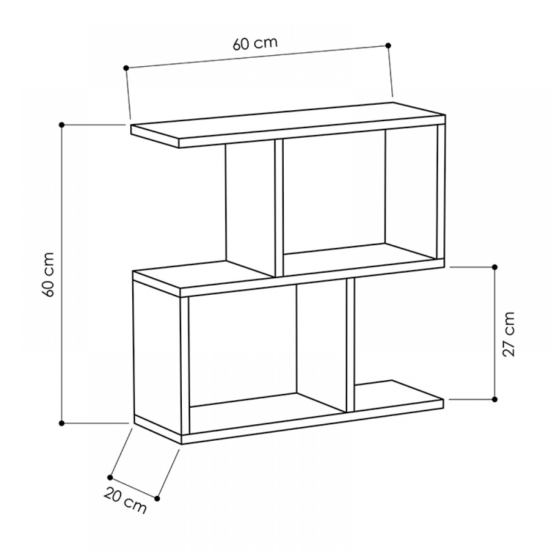 Βοηθητικό τραπεζάκι Homemania Megapap χρώμα ανθρακί 60x20x60εκ.