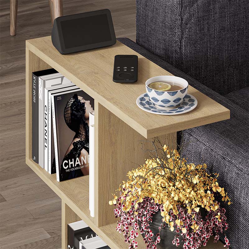 Βοηθητικό τραπεζάκι Homemania Megapap χρώμα φυσικό οξιάς 60x20x60εκ.