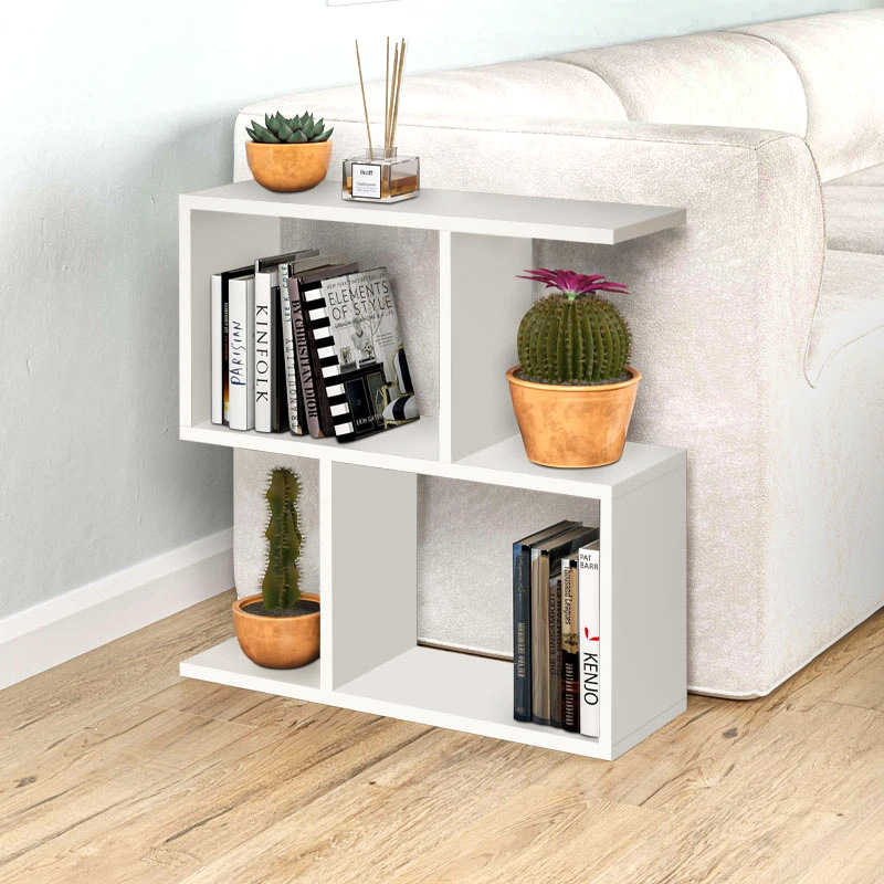 Βοηθητικό τραπεζάκι Homemania Megapap χρώμα λευκό 60x20x60εκ.