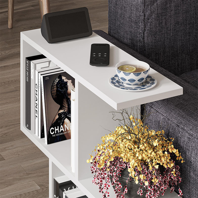 Βοηθητικό τραπεζάκι Homemania Megapap χρώμα λευκό 60x20x60εκ.