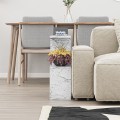 Homemania Megapap melamine side table in white marble color 60x20x60cm.
