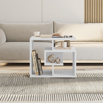 Τραπεζάκι βοηθητικό Labirent Megapap Megapap χρώμα λευκό 54x40x45εκ.