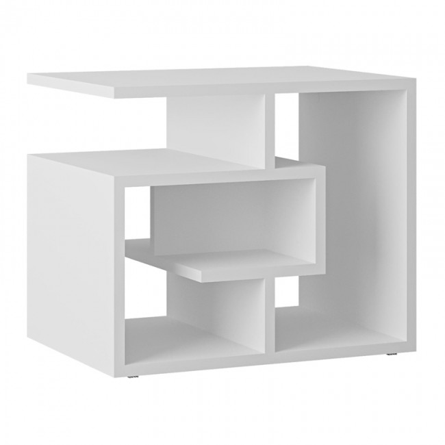 Βοηθητικό τραπεζάκι Labirent Megapap Megapap χρώμα λευκό 54x40x45εκ.