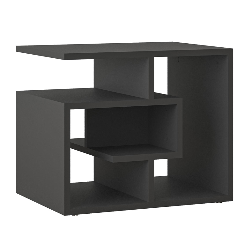 Labirent Megapap melamine side table in anthracite color 54x40x45cm.