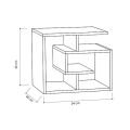 Labirent Megapap melamine side table in anthracite color 54x40x45cm.