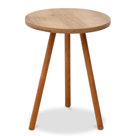 Τραπεζάκι βοηθητικό Roma Megapap χρώμα pine oak 33,5x33,5x46εκ.