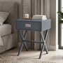 Κομοδίνο Wick MDF χρώμα γκρι 40x40x55εκ.