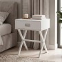 Κομοδίνο Wick MDF χρώμα λευκό 40x40x55εκ.