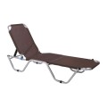 CRETA Alu Lounger, Cappuccino Textilene
