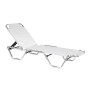CRETA Alu Lounger, White Textilene