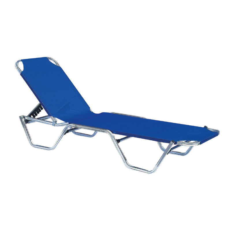 CRETA Alu Lounger, Blue Textilene