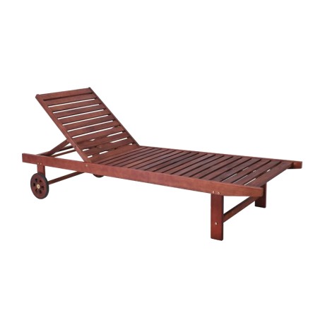 Ξαπλώστρα Lugano ξύλο ακακίας χρώμα καρυδί 65x196x32εκ.