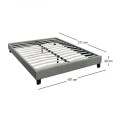 Υπόστρωμα Wilton διπλό με ύφασμα σε χρώμα γκρι 160x200εκ.