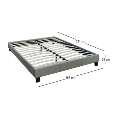 Υπόστρωμα Wilton διπλό με ύφασμα σε χρώμα γκρι 160x200εκ.