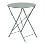ZAPPEIOU Pantone Folding Table D.60cm Metal Sandy Green 5635C