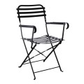 ZAPPEIOU Folding Armchair - Black Metal