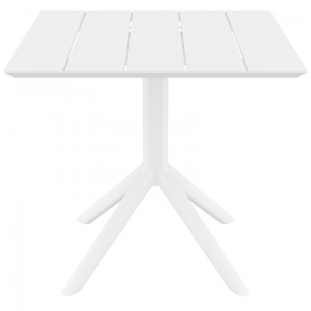PARIS WHITE 80X80X74εκ. ΤΡΑΠΕΖΙ ΠΟΛ/ΝΙΟΥ
