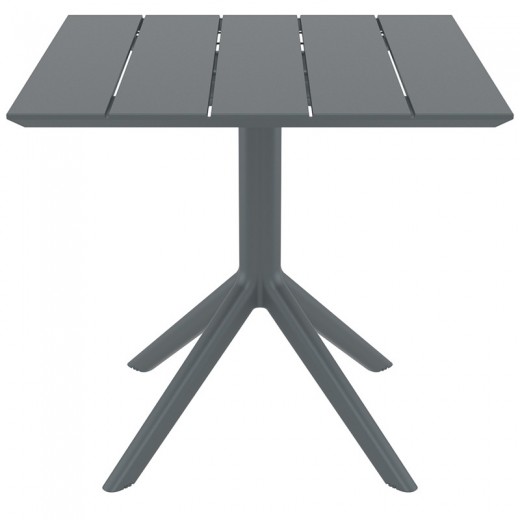 PARIS DARK GREY 80X80X74εκ. ΤΡΑΠΕΖΙ ΠΟΛ/ΝΙΟΥ