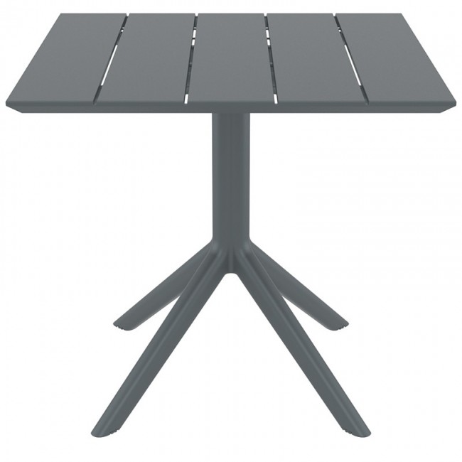 PARIS DARK GREY 80X80X74εκ. ΤΡΑΠΕΖΙ ΠΟΛ/ΝΙΟΥ