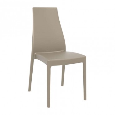 Καρέκλα πολυπροπυλενίου σε dove grey χρώμα 45x56x94 εκ. MIRANDA SIESTA