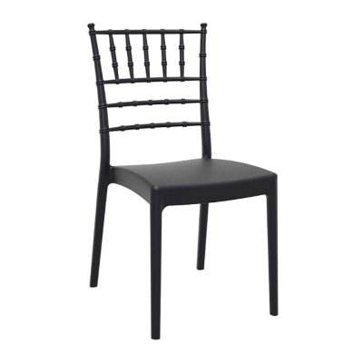 Καρέκλα συνεδρίου-catering πολυπροπυλενίου χρώμα μαύρο  JOSEPHINE SIESTA