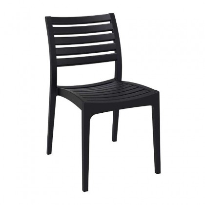 Καρέκλα κήπου πολυπροπυλενίου 48x58x82εκ. χρώμα μαύρο ARES SIESTA