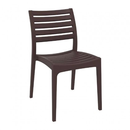 Καρέκλα κήπου πολυπροπυλενίου 48x58x82εκ. χρώμα καφέ ARES SIESTA