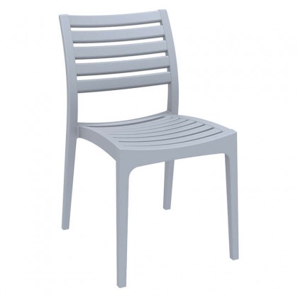 Καρέκλα κήπου πολυπροπυλενίου 48x58x82εκ.. χρώμα silver grey ARES SIESTA