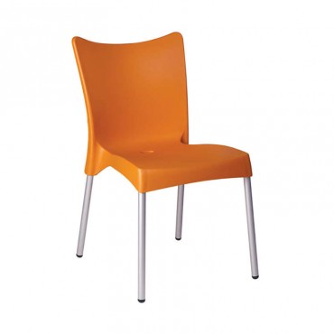 Καρέκλα πολυπροπυλενίου σε πορτοκαλί χρώμα 48x53x83 εκ. JULIETTE SIESTA