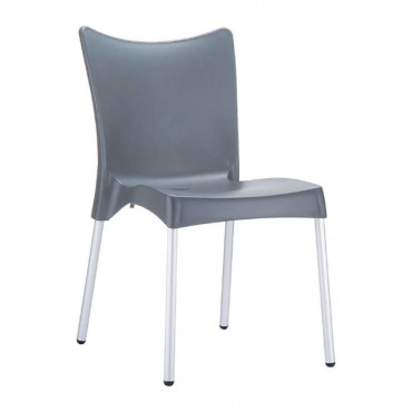 Καρέκλα πολυπροπυλενίου σε σκούρο γκρί χρώμα 48x53x83 εκ. JULIETTE SIESTA