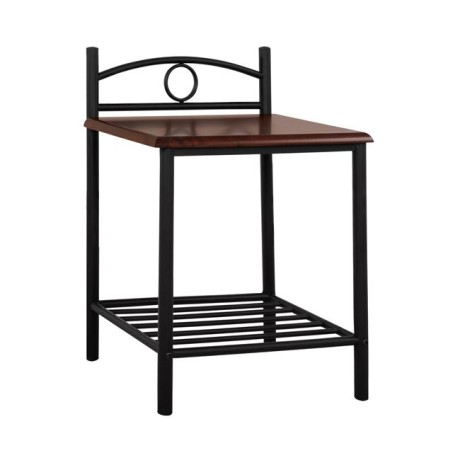 ΚΟΜΟΔΙΝΟ REVEN HM387 ΑΠΟ ΜΕΤΑΛΛΟ ΚΑΙ ΞΥΛΟ RUBBERWOOD 45x35x48-61Y εκ.