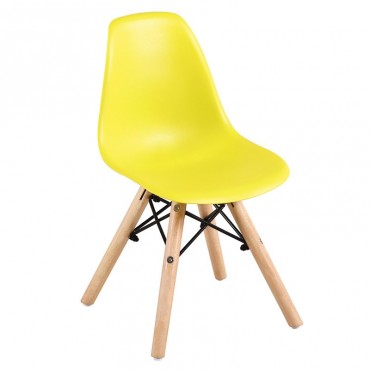 Καρέκλα Art Wood Kid από πολυπροπυλένιο PP σε χρώμα κίτρινο 32x34x57εκ