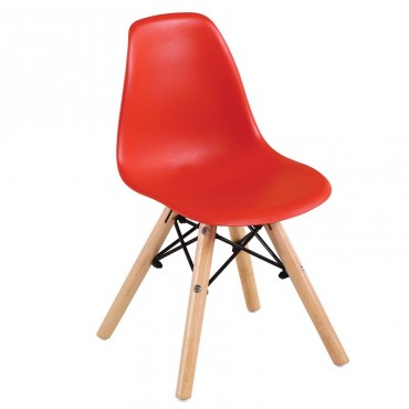 Καρέκλα Art Wood Kid από πολυπροπυλένιο PP σε χρώμα κόκκινο  32x34x57εκ