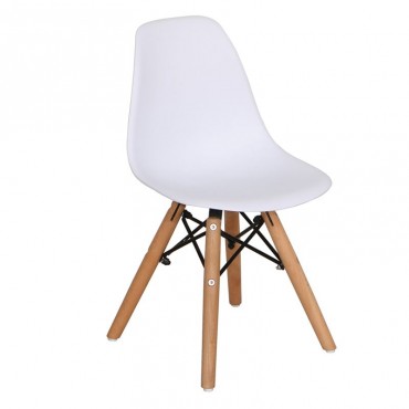 Καρέκλα Art Wood Kid από πολυπροπυλένιο PP σε χρώμα λευκό 32x34x57εκ