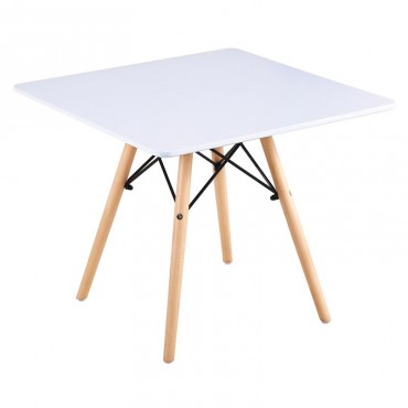 Τραπέζι Art Wood Kid από πολυπροπυλένιο PP σε χρώμα λευκό 60x60x49εκ