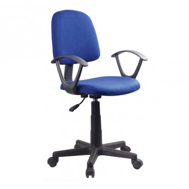 Καρέκλα εργασίας/παιδική από ύφασμα σε χρώμα μπλε 55x53x80/90εκ.