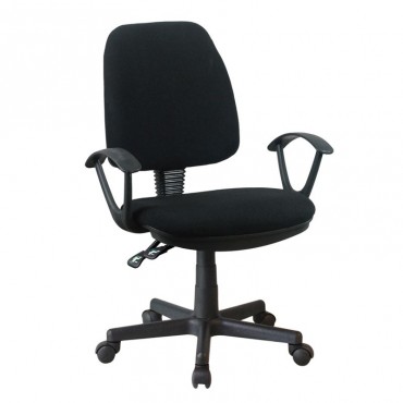 Καρέκλα γραφείου με ύφασμα σε χρώμα μαύρο 61x56x92/104εκ.