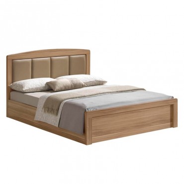 Κρεβάτι CALIBER από ξύλινο σκελετό μελαμίνης σε χρώμα sonoma oak 160x200εκ.