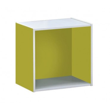 Κουτί Decon cube με σκελετό από μελαμίνη σε χρώμα lime 40x29x40εκ