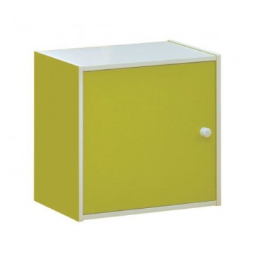 Ντουλάπι Decon cube με σκελετό μελαμίνης σε χρώμα lime 40x29x40εκ