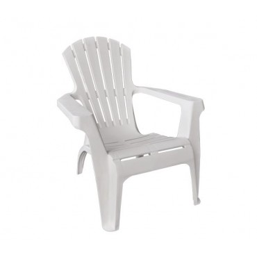 Πολυθρόνα Dolomiti με πλαστικό σκελετό σε χρώμα λευκό 75x86x86εκ